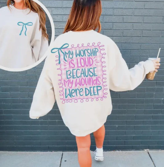 My wounds were loud oversized long sleeve